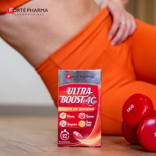 Forté Pharma Ultra Boost 4G | Complément Alimentaire Anti-Fatigue Compris de Ginseng, Guarana, Gelée Royale et Gingembre