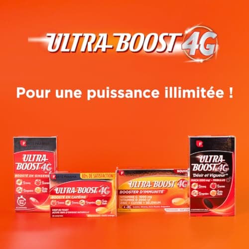 Forté Pharma Ultra Boost 4G | Complément Alimentaire Anti-Fatigue Compris de Ginseng, Guarana, Gelée Royale et Gingembre