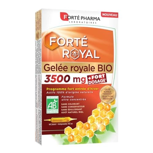 Forté Pharma Gummies Gelée Royale pour Immunité | Goût Miel-Citron | Complément Alimentaire Bio pour Enfants dès 3 ans | — Gelée Royale 3500 mg 10 ampoules