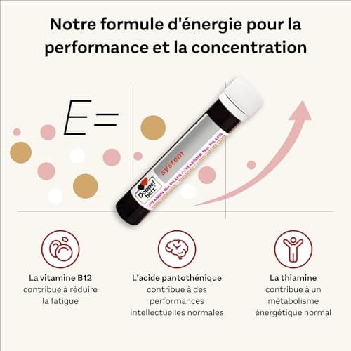 Doppelherz System VITAMINE B12 PLUS, Performance en Goute Liquid, Énergie et Concentration Pour Adultes, Goût Orange et