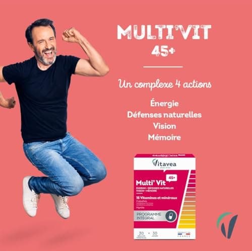 Vitavea - Multivitamines Énergie Défenses Naturelles Vision Mémoire 30 Gélules Fabrication Française