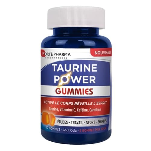 Forté Pharma - Taurine Power Complément Alimentaire Booster d'Énergie Goût Agrumes — Taurine Power Gummies