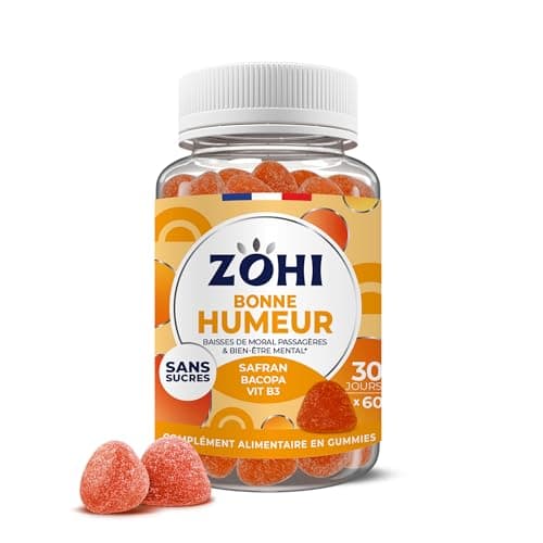 ZOHI Pilulier Bonne Humour - Compléments Alimentaires Safran - Fabriqué en France - Sans Sucre