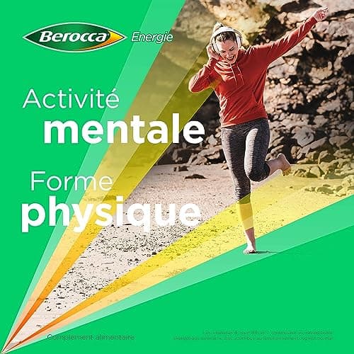 Berocca® Energie - Multivitamines pour Réduire la Fatigue - Vitamines C, B3, B5, B1, B12 + Calcium, Magnésium, Zinc - 28