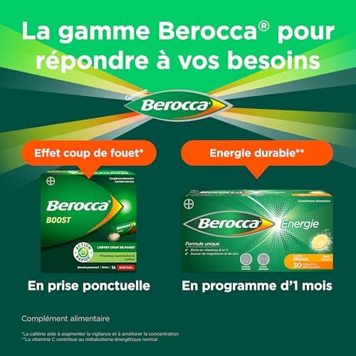 Berocca® Boost Stick - Complément énergisant avec Vitamine B12 & Caféine - 2x14 Sachets de Goût Cola pour Réduire la Fat