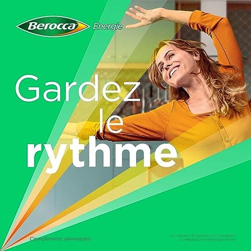 Berocca® Energie - Multivitamines pour Réduire la Fatigue - Vitamines C, B3, B5, B1, B12 + Calcium, Magnésium, Zinc - 28