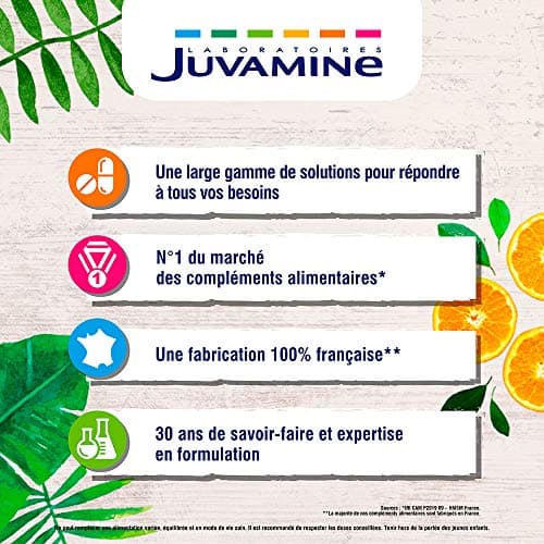 JUVAMINE - Ginseng de Sibérie et Taurine BOOST - Tonifiant physique et intellectuel - Arôme Bubble Gum - 30 Comprimés ef