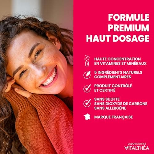 IMMUNITE Défenses Immunitaires & Anti-Fatigue Vitamine C + D3 100% AR | 5 plantes Naturelles Shiitake, Astragale 100 mg,