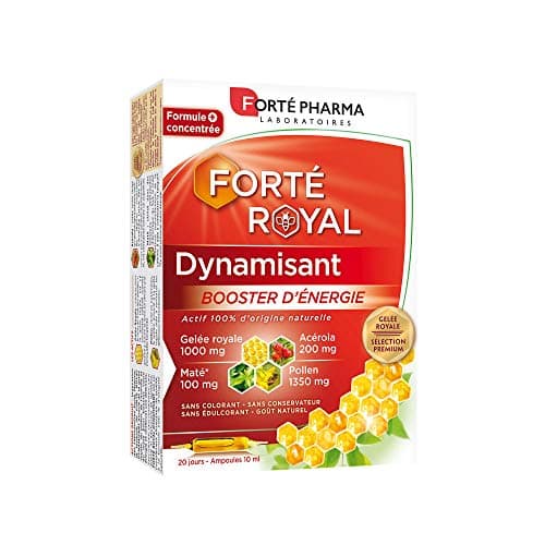 Ginseng Naturel pour Personnes Fatiguées - Complément Alimentaire Énergie Forte 20 Ampoules 20 Jours - Forté Pharma — Dynamisant