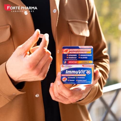 Forté Pharma - Complément Alimentaire Immunité et Vitalité 12 Vitamines, 7 Minéraux et 4 Ferments - 30 Comprimés Tri-cou