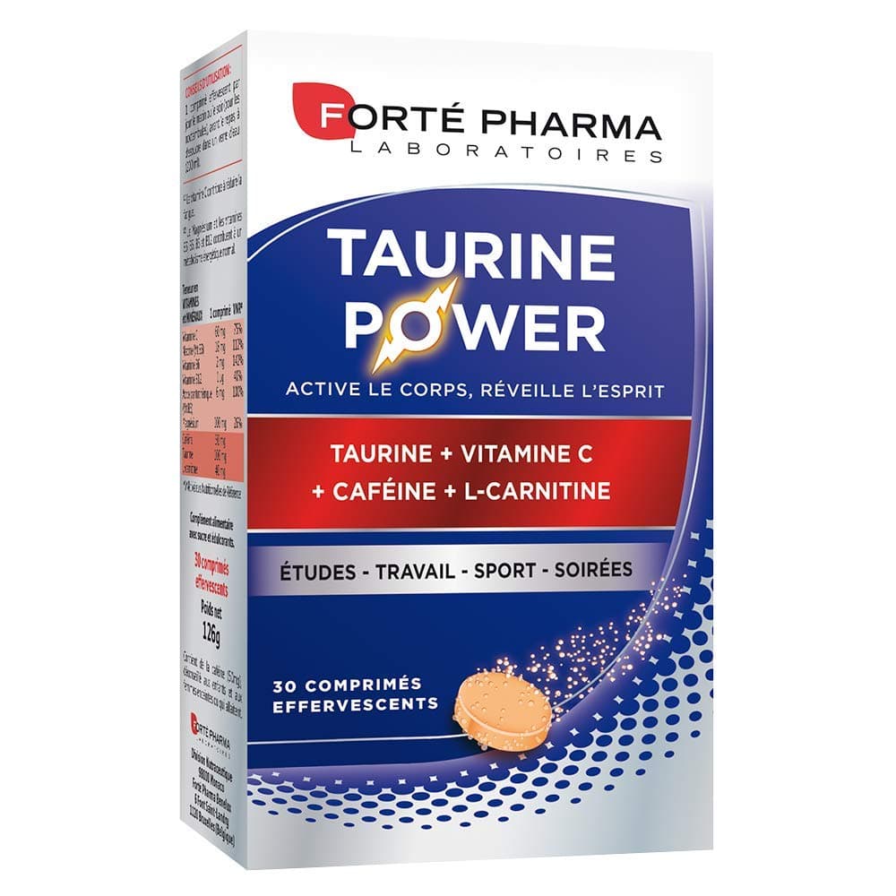 Forté Pharma - Taurine Power Complément Alimentaire Booster d'Énergie Goût Agrumes