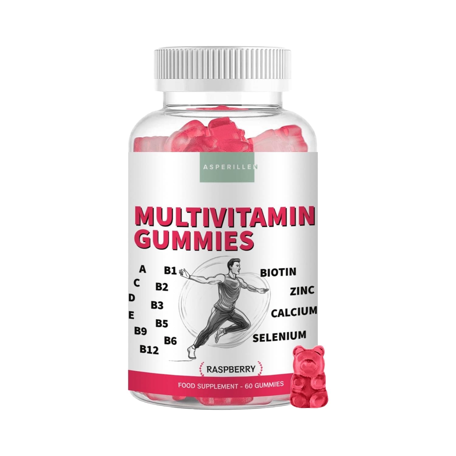 Multivitamines et Minéraux Hommes et Femmes - Vitamines Adultes Avec 15 Nutriments Essentiels Contre la Fatigue - Goût F