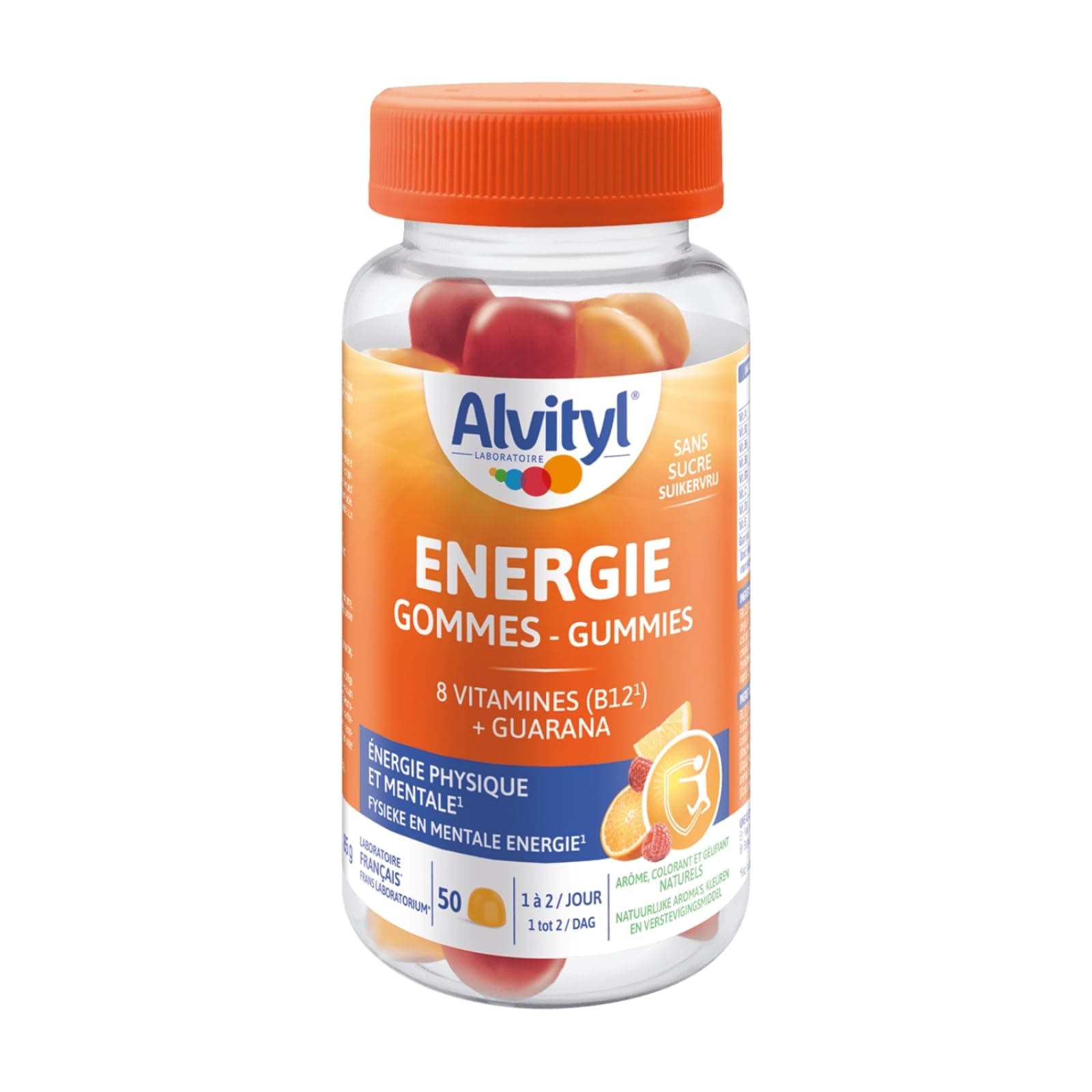 Alvityl Energie Gummies - 8 Vitamines & Guarana - Energie pour Tous les Âges - 50 Gummis