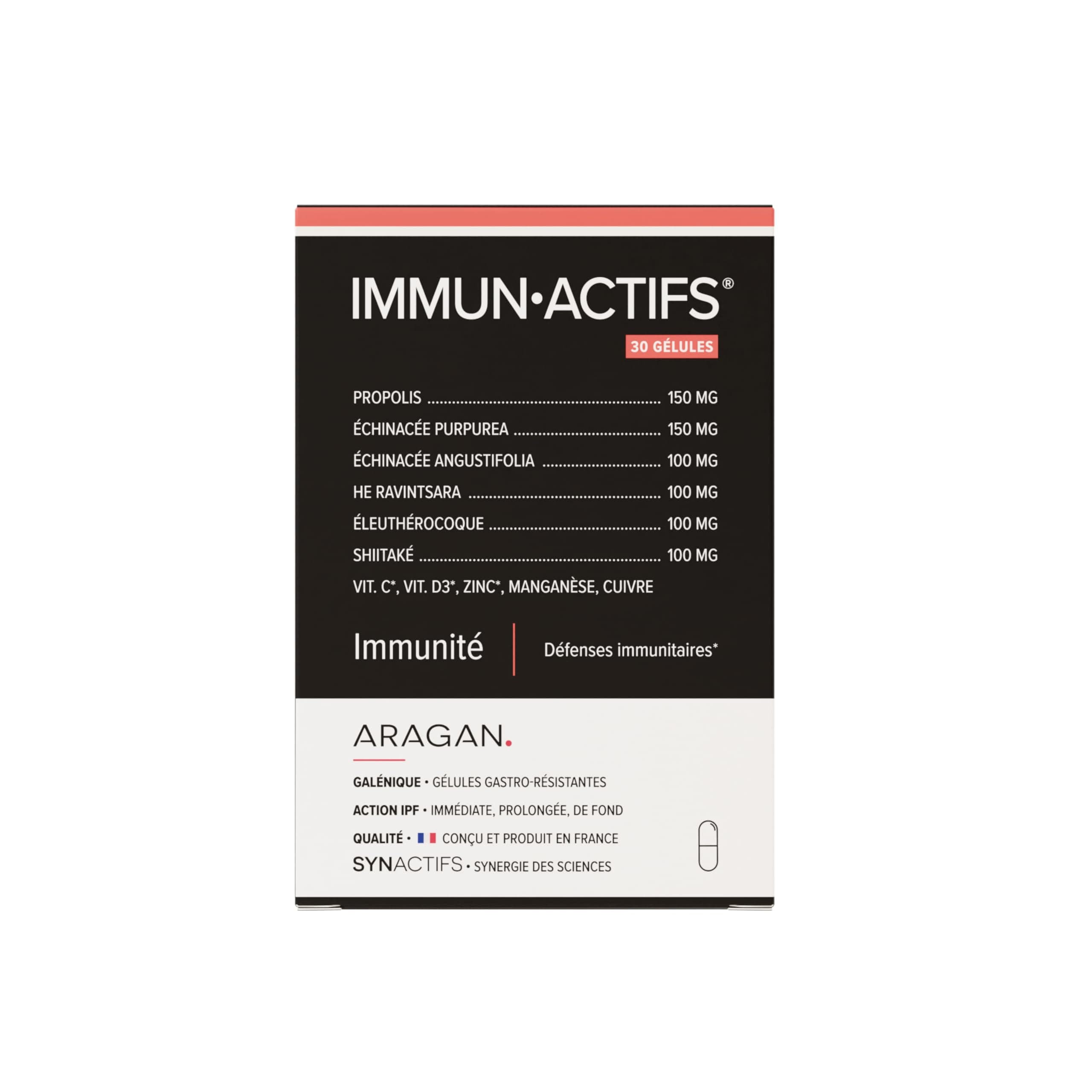 Immunactifs - Complément Alimentaire pour l'Immunité - Huile Essentielle de Ravintsara, Vitamine C, Propolis, Zinc et Cu